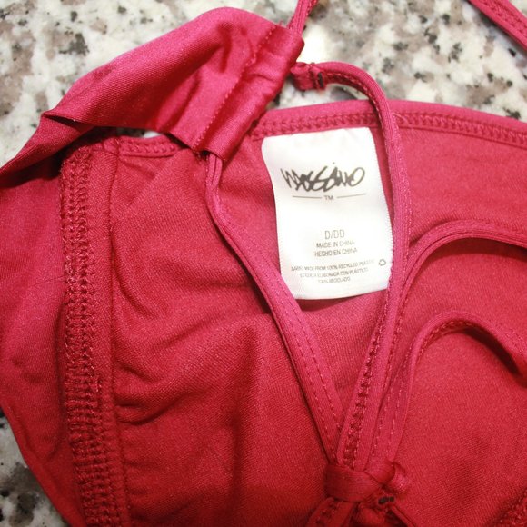 Maroon Halter Swim Top - Picture 3 of 4